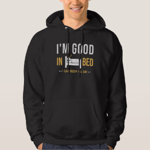 Schlafpun ich bin gut in Bett, kann ich den ganzen Hoodie