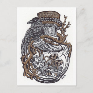 Schläfrige Fairy in der Flasche Postkarte