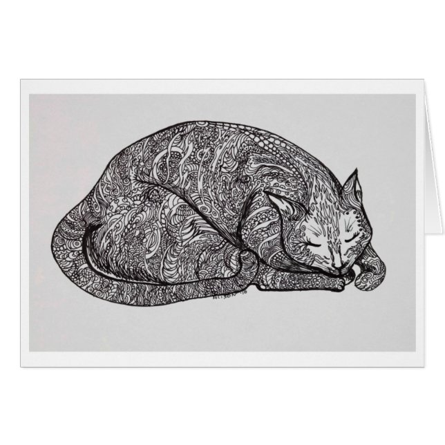 schläfrige Katze (Vorderseite (Horizontal))