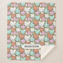 Schläfrige Katzen-Muster-Namedecken