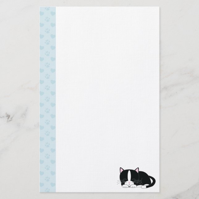 Schläfrige Miezekatze {Smoking} Briefpapier (Vorderseite)