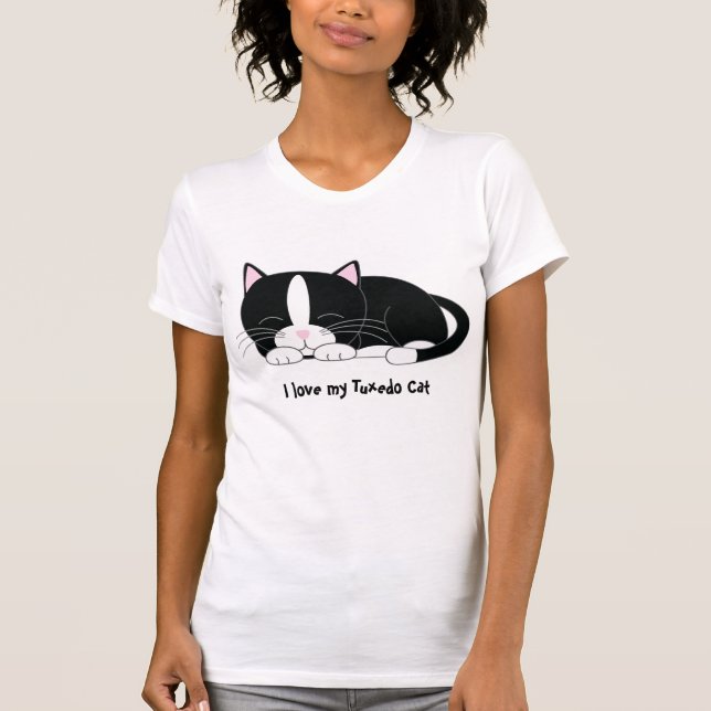 Schläfrige Miezekatze {Smoking} T-Shirt (Vorderseite)