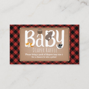 Schläfrige Tier-Stern-karierter WindelRaffle Begleitkarte