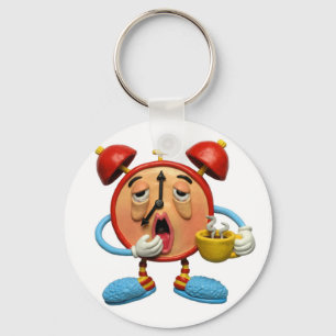 Schläfrige Uhr Schlüsselanhänger