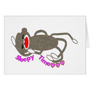 "Schläfrige Zeit-" Socken-Affe-Schlafen