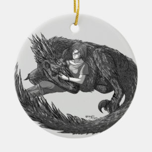 Schläfriger Dinosaurier Keramik Ornament