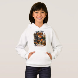 Schläfriger Fuchs mit niedriger Batterie und große Hoodie