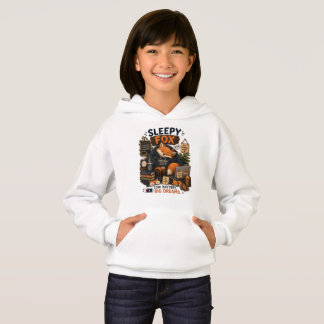 Schläfriger Fuchs mit niedriger Batterie und große Hoodie