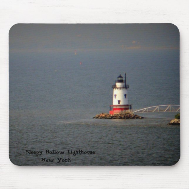 Schläfriger hohler Leuchtturm NY - Mousepad (Vorne)