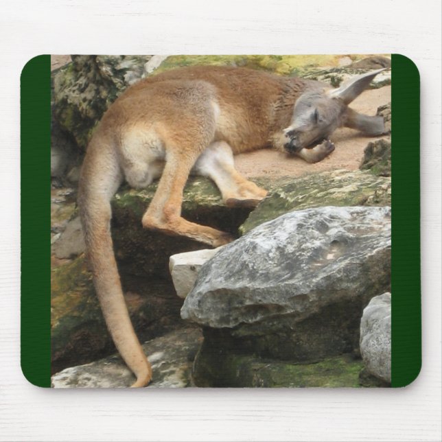 Schläfriger Känguru Mousepad (Vorne)