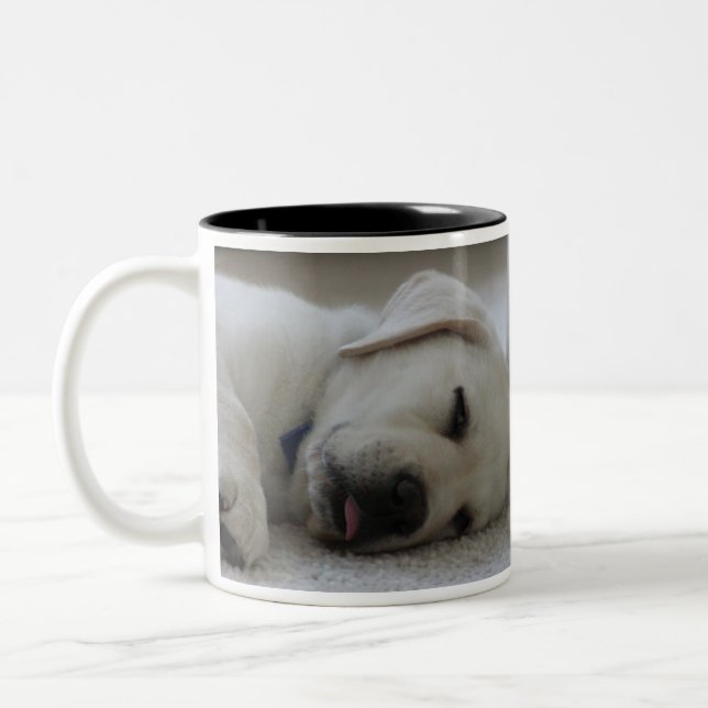 SCHLÄFRIGER LABRADOR ZWEIFARBIGE TASSE (Links)