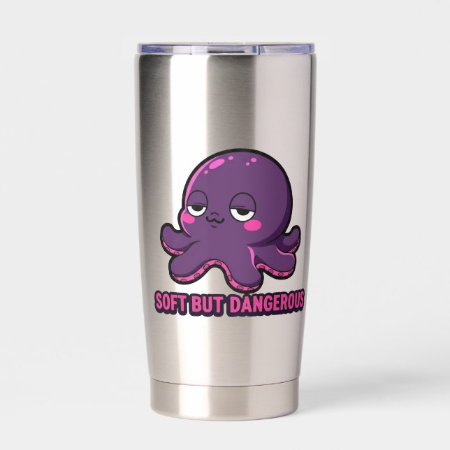 Schläfriger Lustiger Oktopus  Thermobecher (Vorderseite)