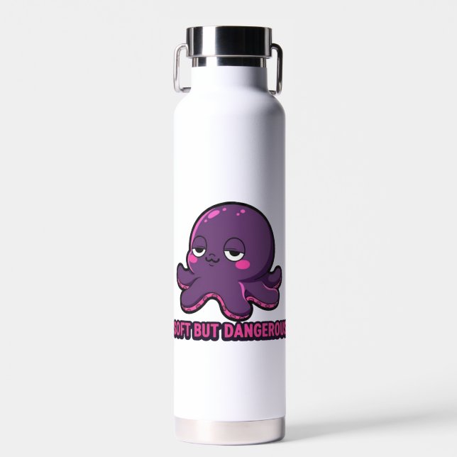 Schläfriger Lustiger Oktopus  Trinkflasche (Vorne)