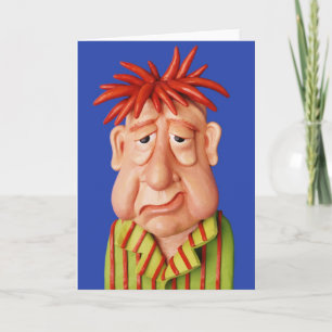 Schläfriger Mann Karte