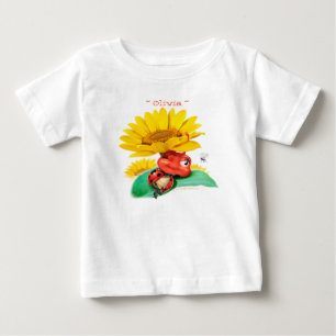 Schläfriger Marienkäfer Baby-Jerseys T/schläfri Baby T-shirt