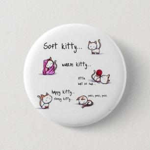 schläfriger Miezekatzeknopf Button