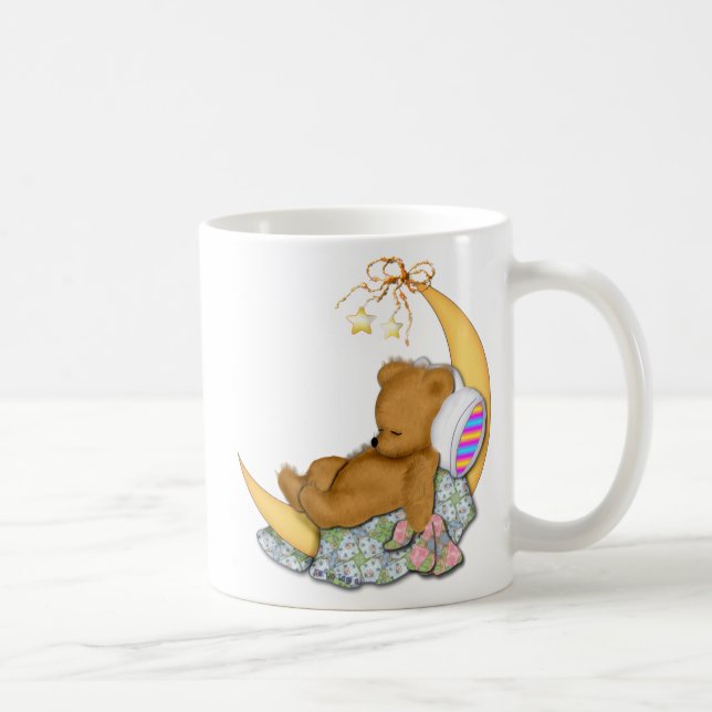 Schläfriger Mond-Bär Kaffeetasse (Rechts)