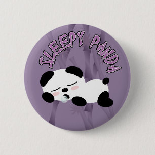 Schläfriger Panda Button