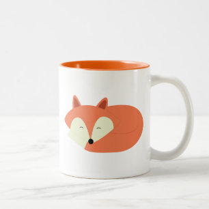 Schläfriger roter Fox Zweifarbige Tasse