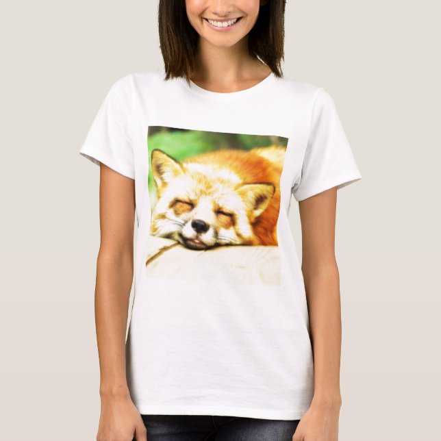 Schläfriger träumerischer Fox T-Shirt (Vorderseite)