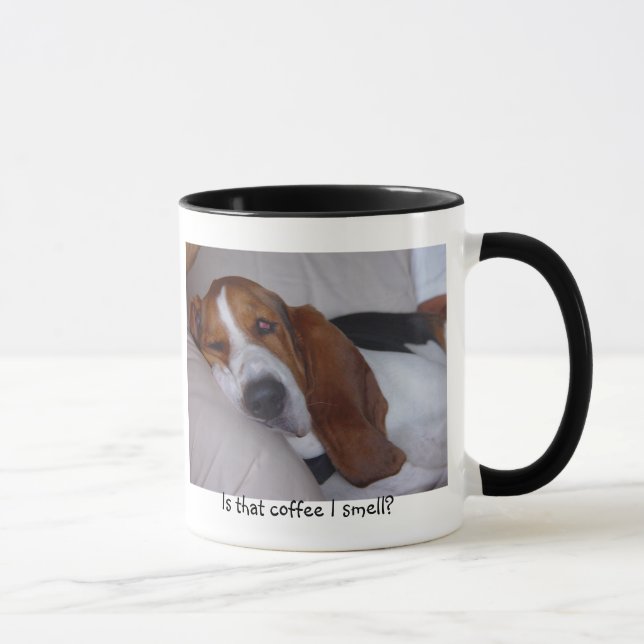 Schläfriges Basset Hound Tasse (Rechts)