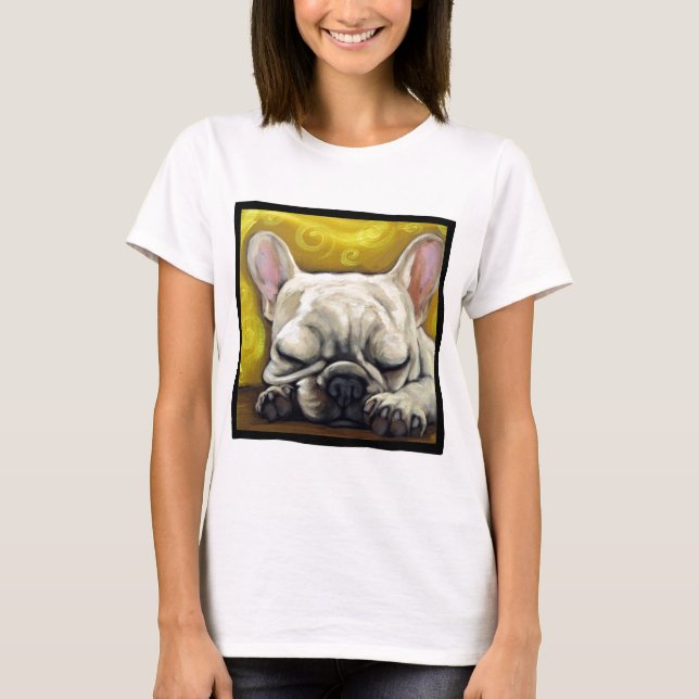 Schläfriges Frenchie T-Shirt (Vorderseite)
