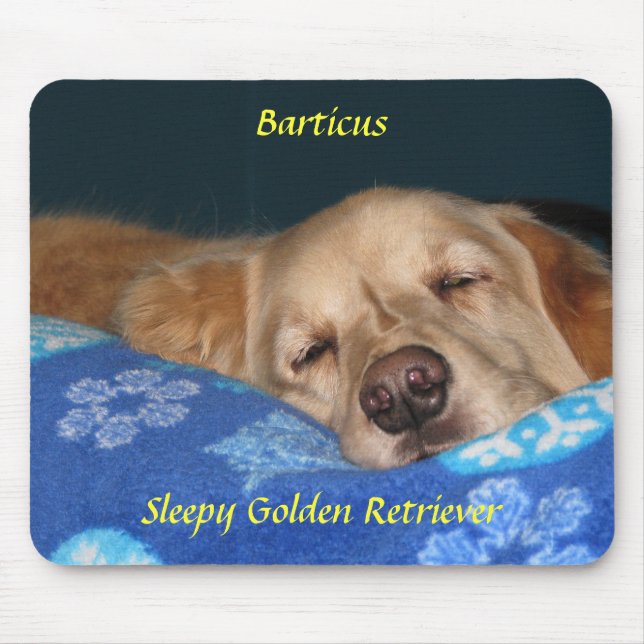Schläfriges golden retriever Mousepad (Vorne)