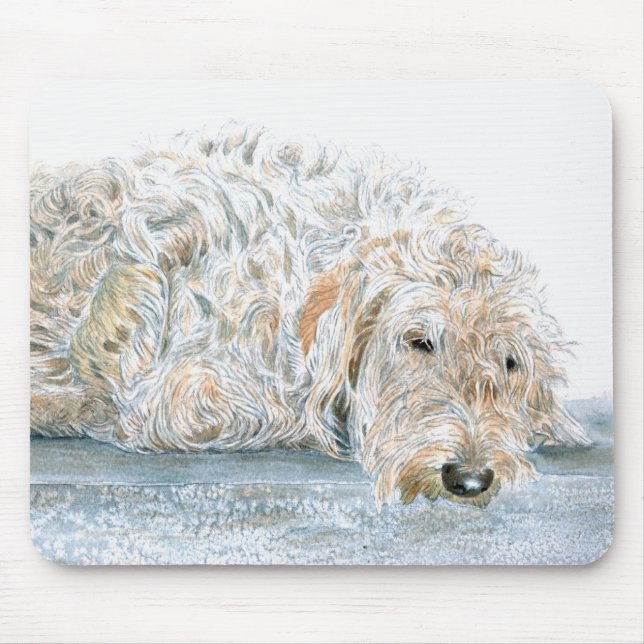 Schläfriges Labradoodle Mousepad (Vorne)