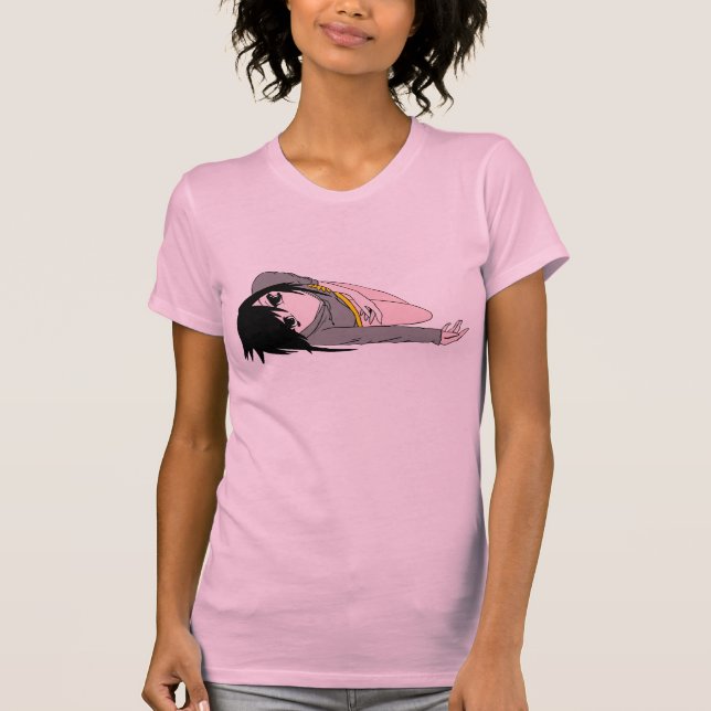 SCHLÄFRIGES MANGA MÄDCHEN T-Shirt (Vorderseite)