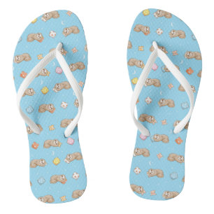 Schläfriges Muster Flip Flops