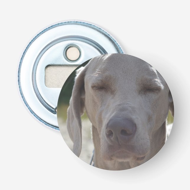 Schläfriges Weimaraner Flaschenöffner (Vorderseite)