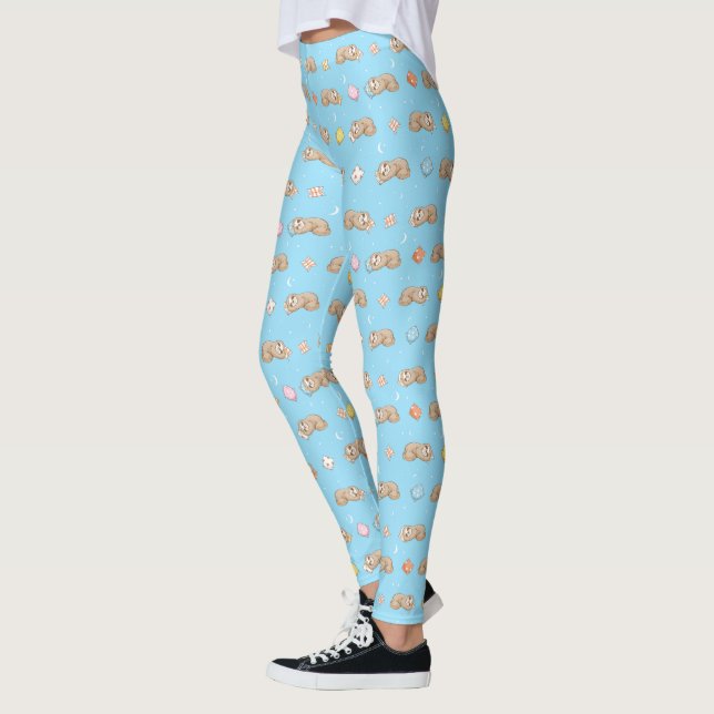 Schläfriges Zeit-Trägheits-Muster Leggings (Links)
