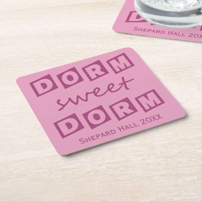 Schlafsaal-Party-Untersetzer "des Schlafsaal-süßen Rechteckiger Pappuntersetzer (angewinkelt)