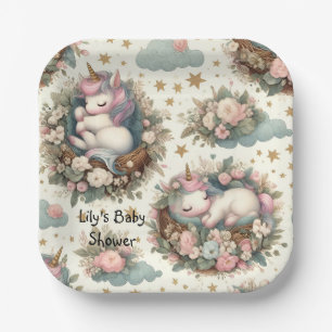 Schlafsäcke für Baby Unicorn Papierplatte für Baby Pappteller