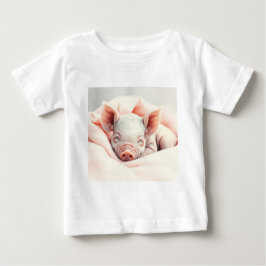 Schlafschwein in einer Decke Baby T-shirt