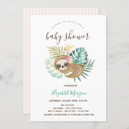 Schlafsessel Rosa Stripte Babydusche Einladung