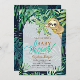 Schlafsessel Summer Palm Leaf Baby Dusche Einladung