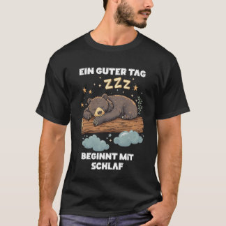 Schlafshirt Bär Schlafanzug Bär lustig Spruch T-Shirt