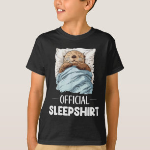 Schlafshirt Schlafend Seeotter Tierliebhaber Pyjam T-Shirt