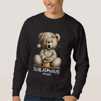 Schlafshirt Schlafmodus Pyjamas Müder Teddybär Sch Sweatshirt