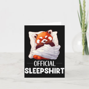 Schlafshirt Sleeng Roter Panda Tierliebhaber Pyjam Karte