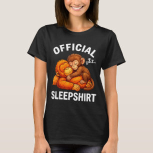 Schlafshirt Tier süß Punch-Affe Plüsch umarmend T-Shirt
