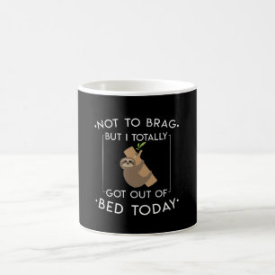 Schlafsloth-Liebe total heute verlassen ein Bett Kaffeetasse