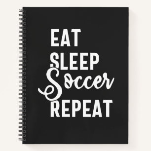 Schlafsoccer wiederholen notizbuch