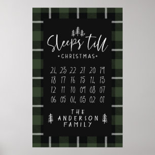Schläft bis Weihnachten modernes minimalistisches  Poster