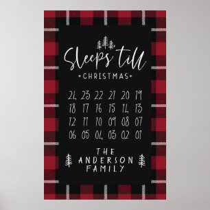 Schläft bis Weihnachten modernes minimalistisches  Poster