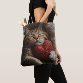 SCHLAFTABBBY-KATZE MIT HERZGESTATTETER PILLOW