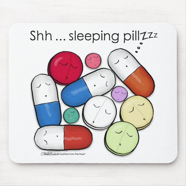 Schlaftabletten - Medikation Mousepad (Vorne)