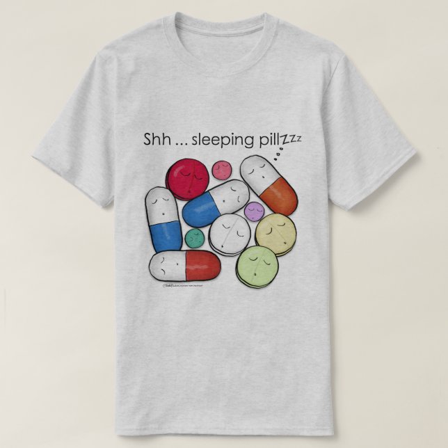 Schlaftabletten - Medikation T-Shirt (Design vorne)