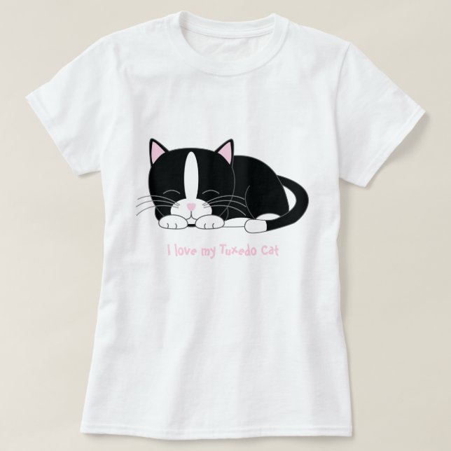 Schlaftuxedo Cat T-Shirt (Design vorne)